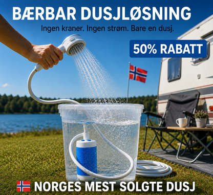 Bærbar vannpumpe: sett med slange og munnstykke